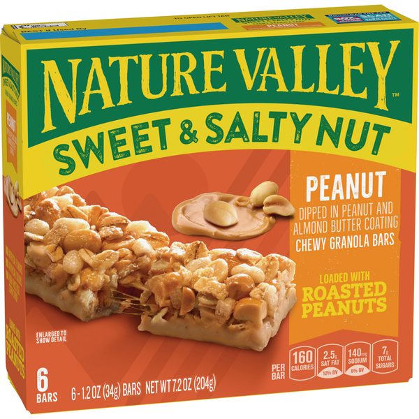 Breakfast Bars & Pastries Nature Valley Peanut Sweet and Salty Nut Chewy Granola Bars hero