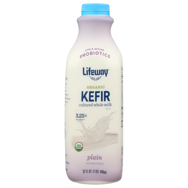 Lifeway Organic Whole Milk Plain Kefir hero