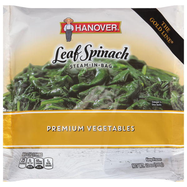 Canned & Jarred Vegetables Hanover Leaf Spinach, Premium Vegetables, Steam-in-Bag hero