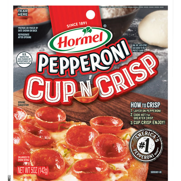 Packaged Lunchmeat HORMEL Pepperoni Pepperoni Cup And Crisp Original hero