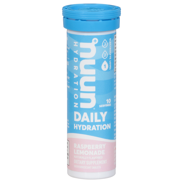 Energy & Sports Drinks Nuun Daily Hydration, Raspberry Lemonade, Tablets hero