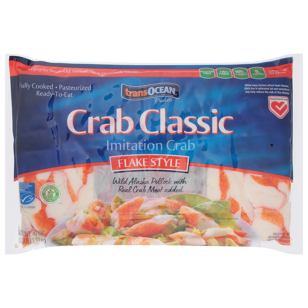 Packaged Seafood Trans-Ocean Imitation Crab, Flake Style hero