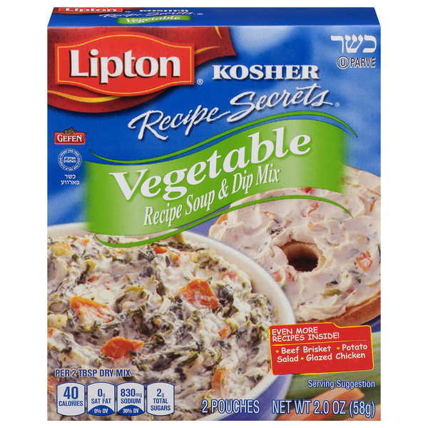 Kosher Foods Lipton Recipe Soup & Dip Mix, Vegetable hero