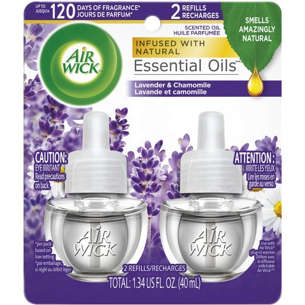 Air Fresheners Air Wick® Plug in Scented Oil Refill, 2ct, Lavender & Chamomile hero