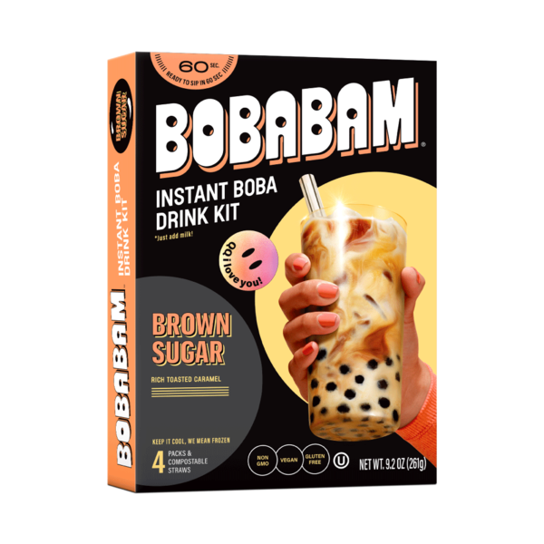 Ice Cream & Ice Bobabam Instant Boba Drink Kit, Brown Sugar hero