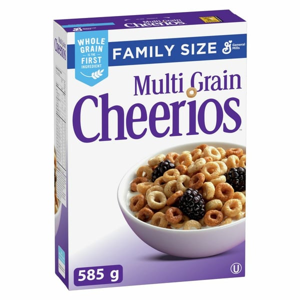 Cereal Cheerios Multi Grain Breakfast Cereal, Family Size, Whole Grains hero