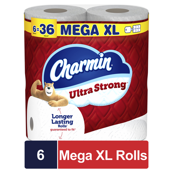 Paper Goods Charmin Ultra Strong Super Mega Toilet Rolls hero