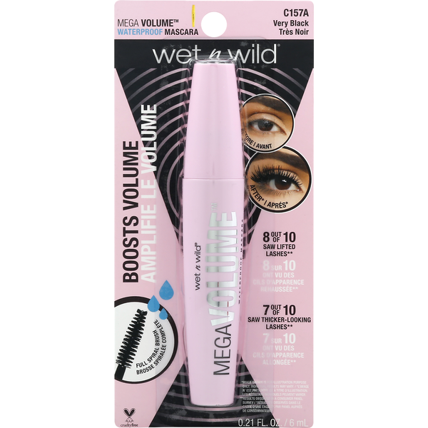 Makeup wet n wild Photo Focus Mascara, Waterproof, Very Black C157A hero