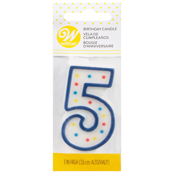 Baking Supplies & Decor Wilton Birthday Candle, 5, 3 Inch hero