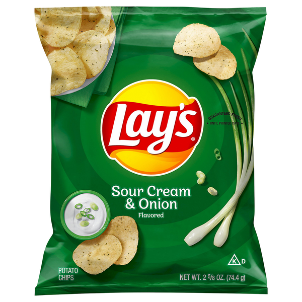 Chips & Pretzels Lay's Potato Chips, Sour Cream & Onion Flavored hero