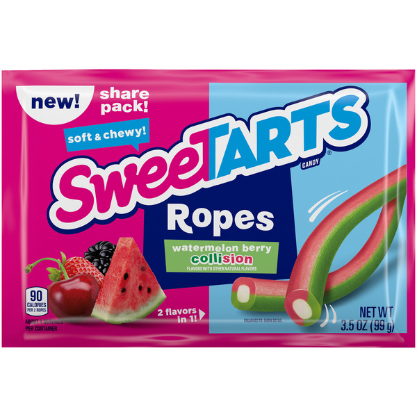 Candy & Chocolate SweeTARTS Ropes, Watermelon Berry Collision, Share Pack hero