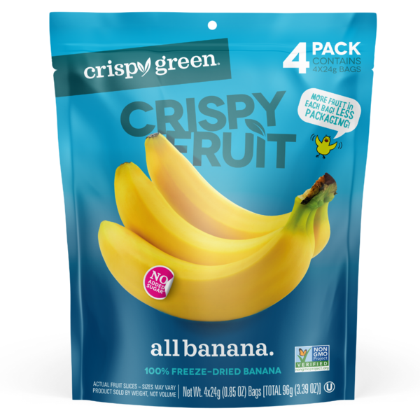 Canned Fruit & Applesauce Crispy Green Crispy Fruit All Banana 4-Pack Bag hero