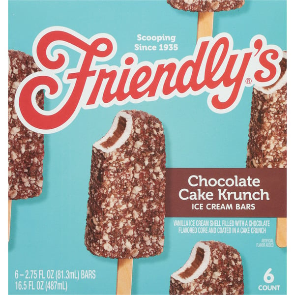 Ice Cream & Ice Friendly's Chocolate Cake Krunch Ice Cream Bars hero