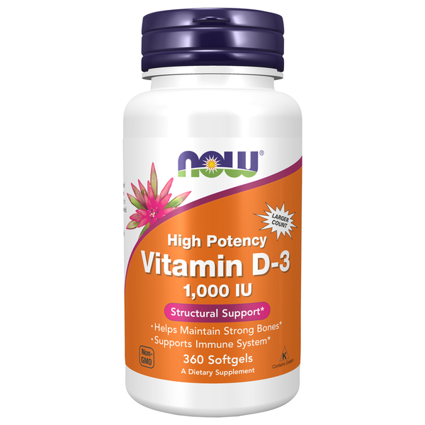 Vitamins & Minerals NOW Vitamin D 3 1000 IU hero