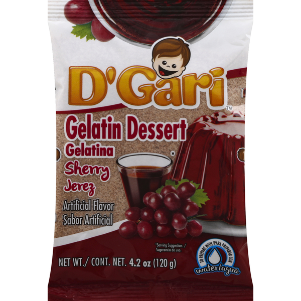 Doughs, Gelatins & Bake Mixes D'Gari Gelatin Dessert, Sherry Jerez hero