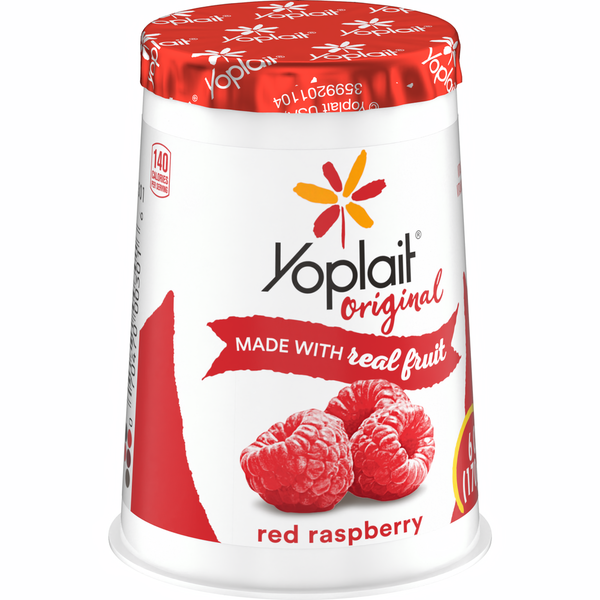 Yogurt Yoplait Original Low Fat Red Raspberry Yogurt Cup hero