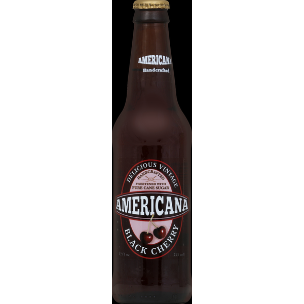 Soft Drinks Americana Soda, Black Cherry hero