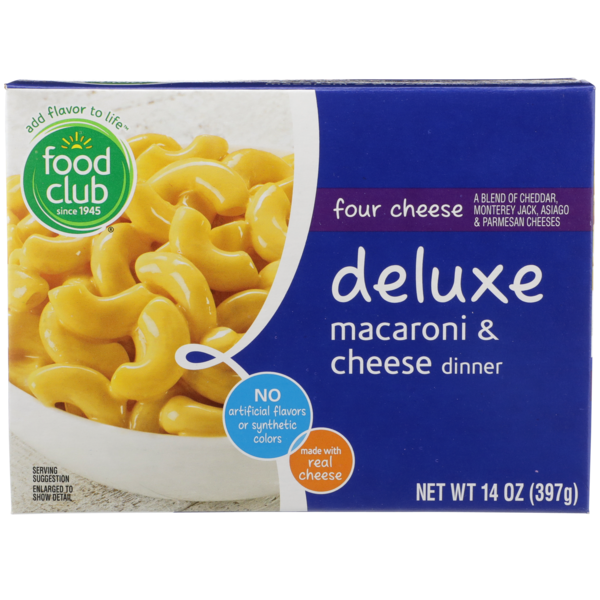 Other Creams & Cheeses Food Club Four Cheese Deluxe Macaroni & Cheese Dinner hero