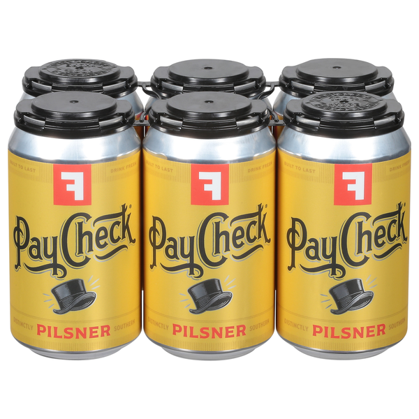 Beers & Coolers Fullsteam Beer, Distinctively Southern Pilsner, PayCheck hero