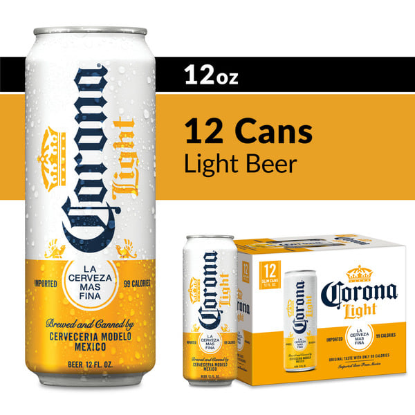 Imported Corona Light Mexican Lager Import Lower Calorie* Light Beer Cans hero