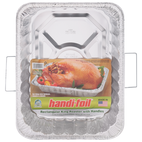 Kitchen Supplies Handi-foil Roaster Pan with Handles, Rectangular, King hero