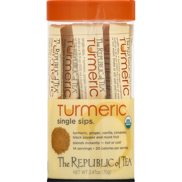 Tea The Republic of Tea Turmeric Drink Mix, Single Sips hero