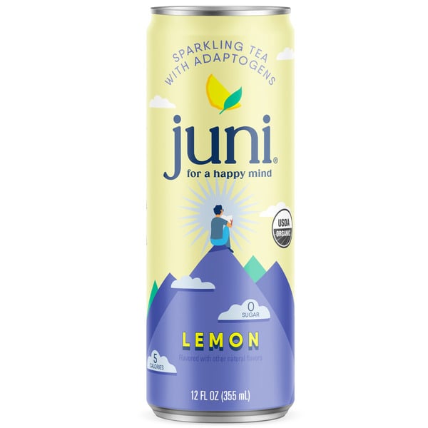 Tea Juni Sparkling Adaptogen Drink, Lemon Tea hero