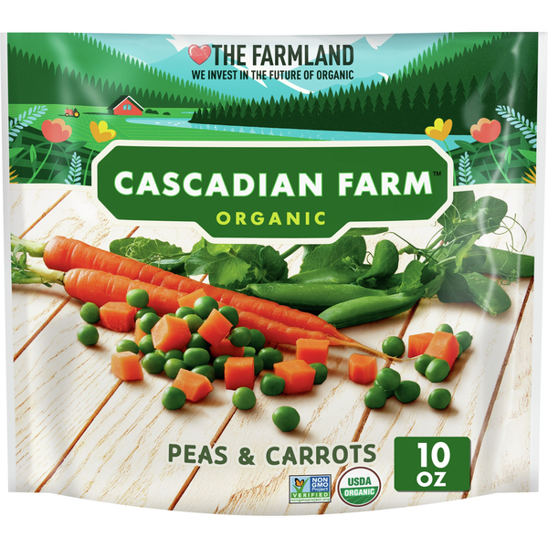 Frozen Vegetables, Beans & Grains Cascadian Farm Organic Frozen Peas & Carrots hero