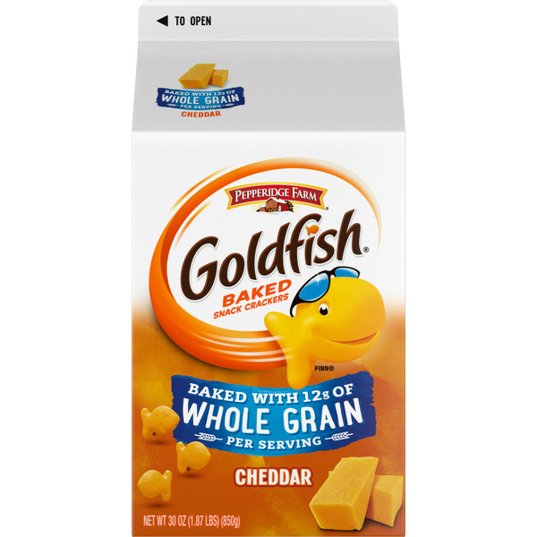 Crackers Pepperidge Farm Goldfish  Baked with Whole Grain Cheddar Crackers hero