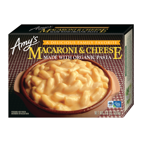 Frozen Appetizers & Sides Amy's Kitchen Macaroni & Cheese hero