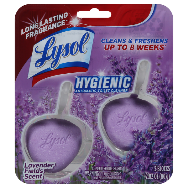 Cleaning Products and Supplies Lysol Toilet Cleaner, Automatic, Hygienic, Lavender Fields Scent hero