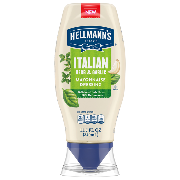 Hellmann's Mayonnaise Dressing, Herb & Garlic, Italian hero