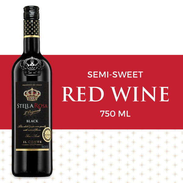 France Italy Spain Stella Rosa Black Semi-Sweet Italian Red Wine hero