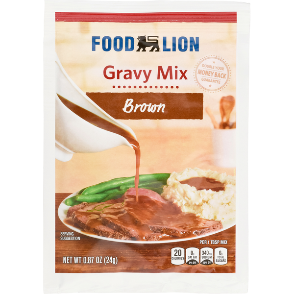 Spices & Seasonings Food Lion Gravy Mix, Brown hero