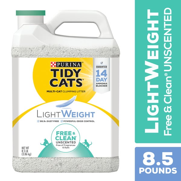 Cat Litter & Supplies Purina Tidy Cats Low Dust, Clumping Cat Litter, LightWeight Free & Clean Unscented, Multi Cat Litter hero