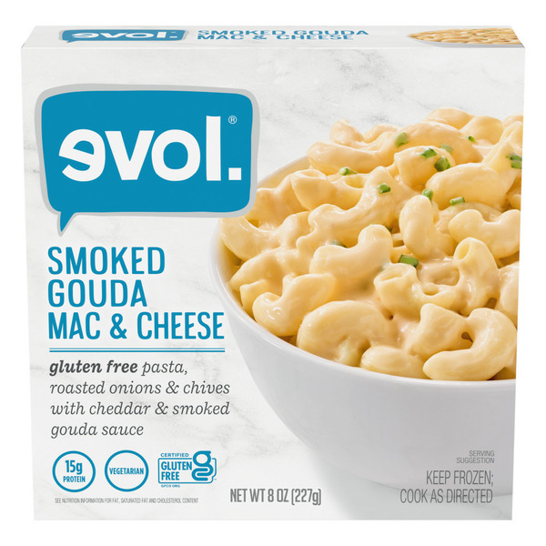 Frozen Meals Evol Gluten Free Vegetarian Smoked Gouda Mac and Cheese, Frozen Meal hero