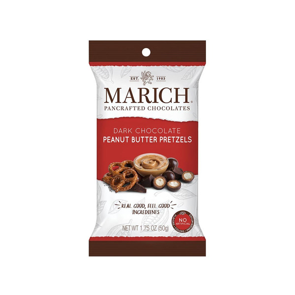 Marich Pancrafted Chocolates Dark Chocolate Peanut Butter Pretzels hero