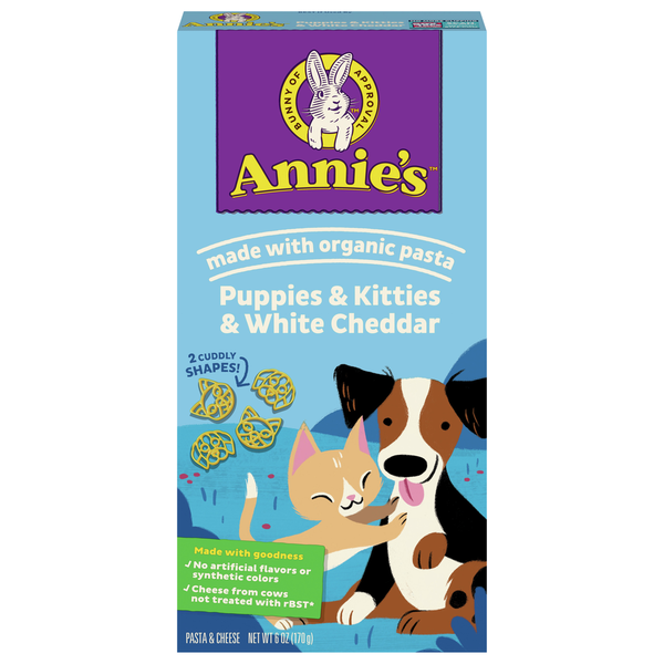 Annie's Pasta & Cheese, Puppies & Kitties & White Cheddar hero