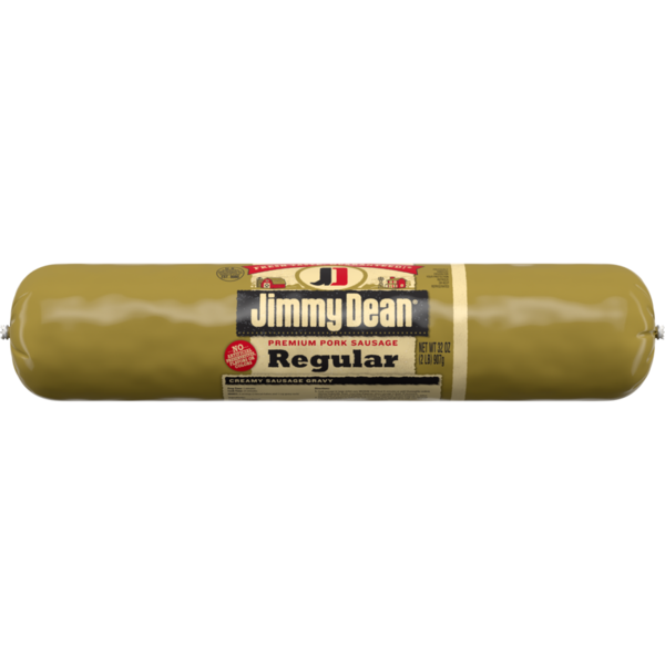 Hot Dogs, Bacon & Sausage Jimmy Dean Premium Pork Regular Breakfast Sausage Roll, 32 ounces hero