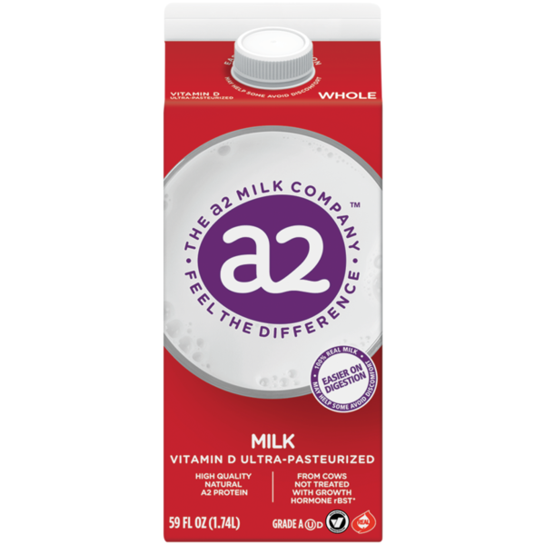 Milk, Soy & Lactose Free a2 Milk Whole Milk hero