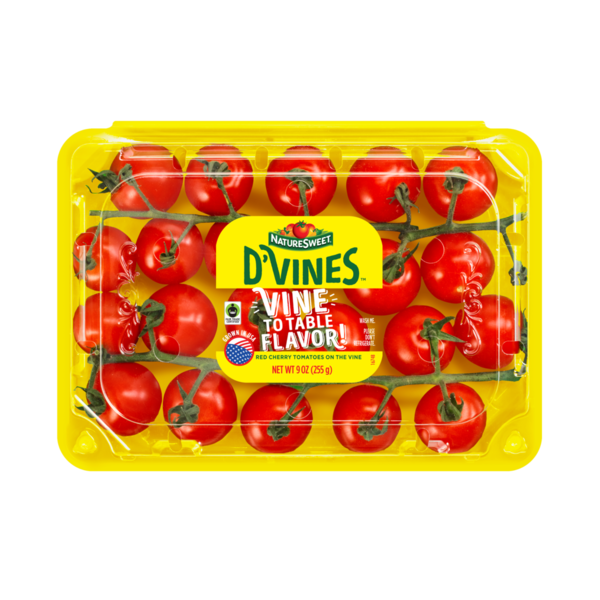 Packaged Vegetables & Fruits Cherry Tomatoes, On the Vine, D'Vines hero