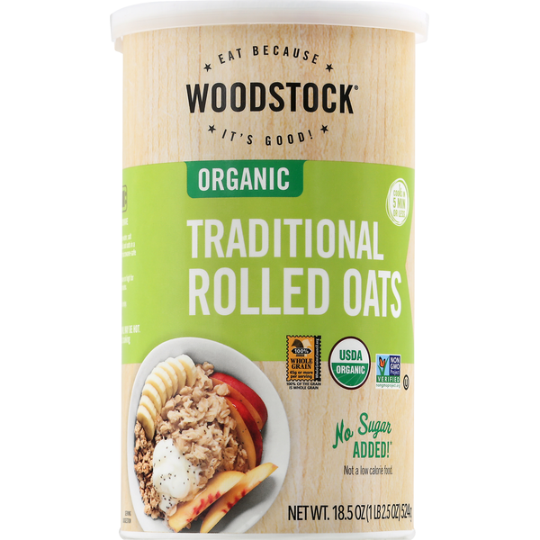 Hot Cereal & Pancake Mixes WOODSTOCK Rolled Oats, Traditional, Organic hero