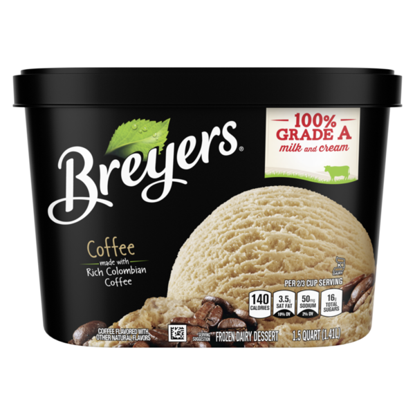 Ice Cream & Toppings Breyers Frozen Dairy Dessert Coffee hero