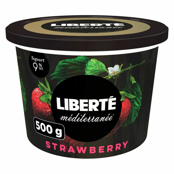 Yogurt Liberté Méditerranée 9% Yogurt, Strawberry hero