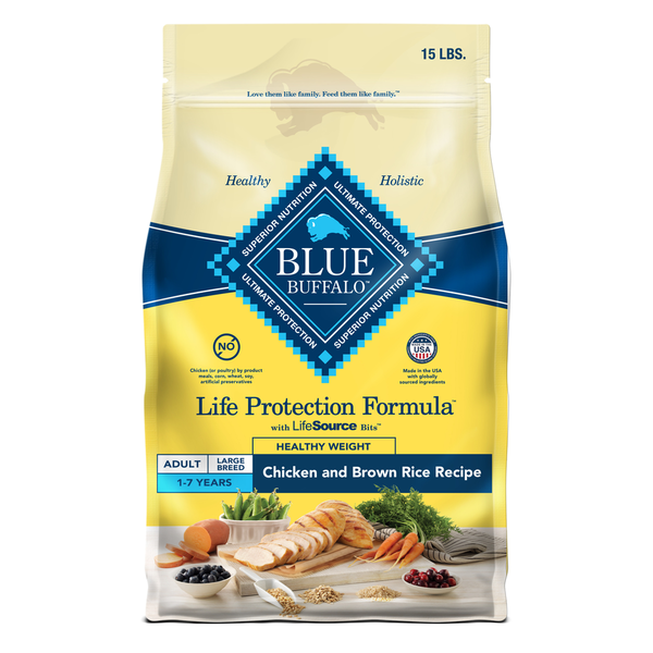 Dog Food Blue Buffalo Life Protection Formula Natural Adult Healthy Weight Dry Dog Food, Chicken hero