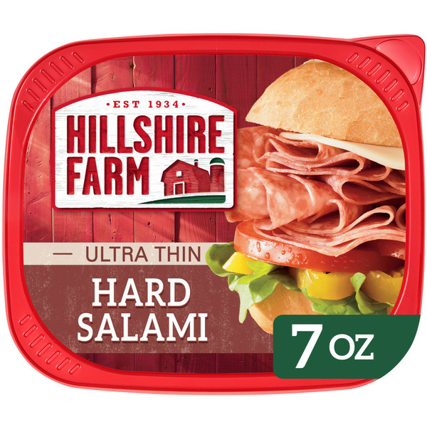 Lunch Meat-Prepackaged Hillshire Farm Ultra Thin Sliced Lunchmeat, Uncured Hard Salami hero