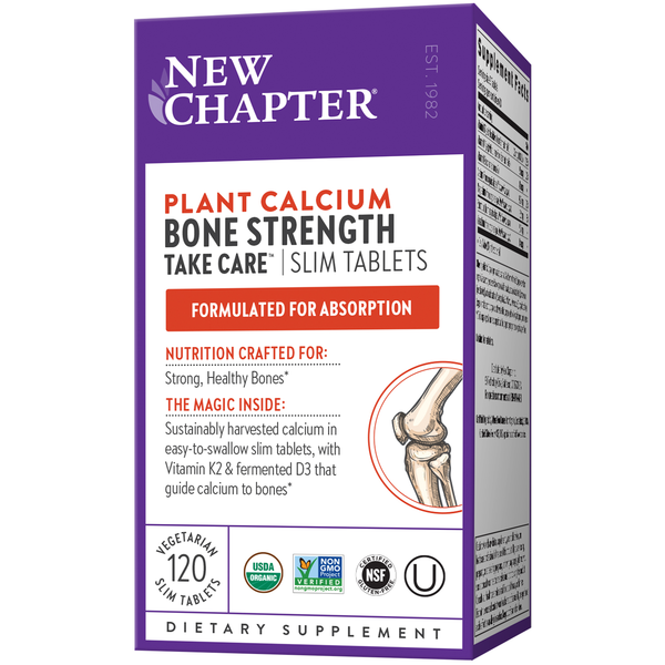 Vitamins & Supplements New Chapter Bone Strength Take Care, Slim Tabs, Organic Plant Calcium hero