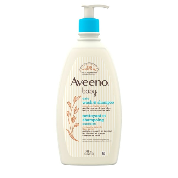 Baby Bath & Body Care Aveeno Baby Daily Wash & Shampoo, Natural Oat hero