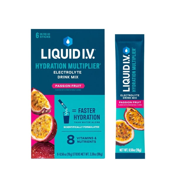 Protein & Meal Replacements Liquid I.V. Hydration Multiplier Electrolyte Drink Mix, Passion Fruit hero