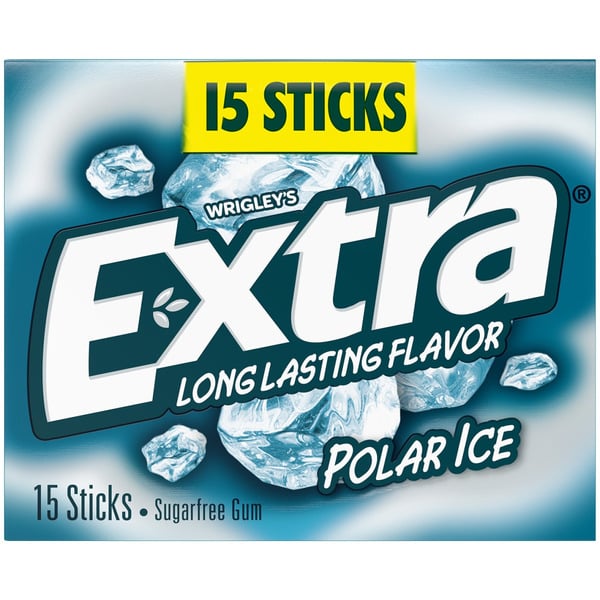 Mint & Gum Extra Gum Polar Ice Sugar Free Chewing Gum Single Pack Stick hero